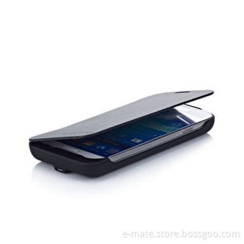 High-end Rubber Painted Power Case for Samsung Galaxy S4, with Leather Cover and KickstandNew